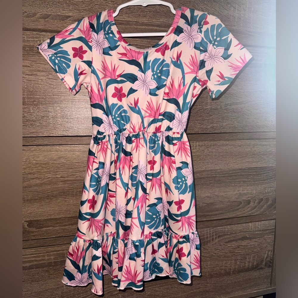 SweetHoney Pink and Blue Floral Dress